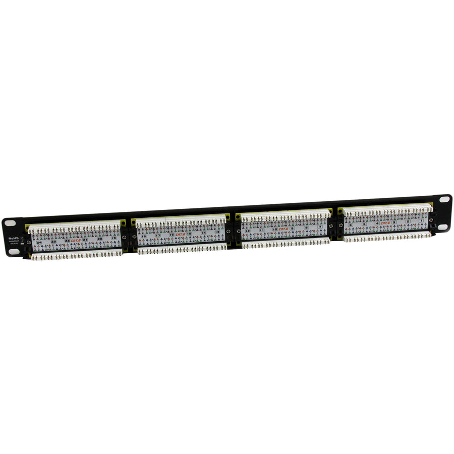 Panneau de brassage StarTech.com 24 ports 1U pour montage en rack Cat 6 110 - 45 degrés C6PANL4524