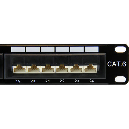 Panneau de brassage StarTech.com 24 ports 1U pour montage en rack Cat 6 110 - 45 degrés C6PANL4524