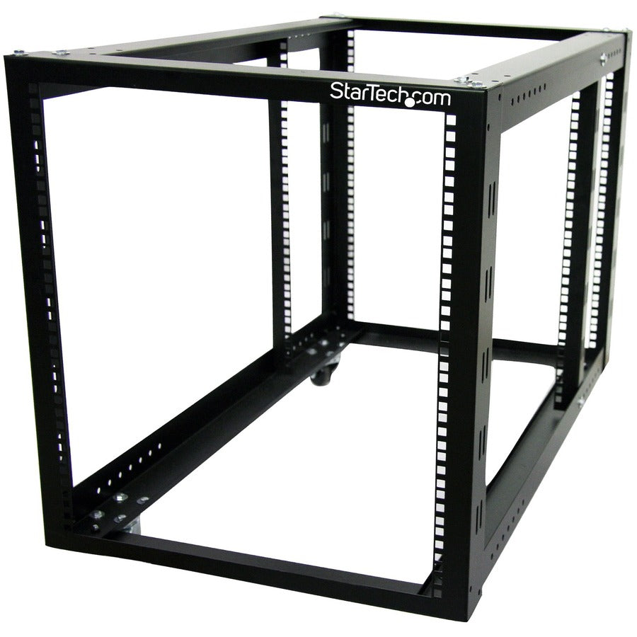 StarTech.com Armoire rack ouverte pour équipement de serveur 12U à 4 montants avec montants et roulettes réglables 4POSTRACK12A