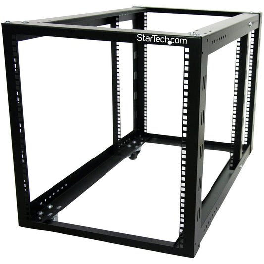 StarTech.com Armoire rack ouverte pour équipement de serveur 12U à 4 montants avec montants et roulettes réglables 4POSTRACK12A