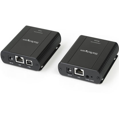 StarTech.com Hub d'extension USB 2.0 à 2 ports sur câble RJ45 Cat5e ou Cat6 - Kit d'extension USB 2.0 en métal de 100 m - ESD, alimenté, 480 Mbps USB2002EXT2NA