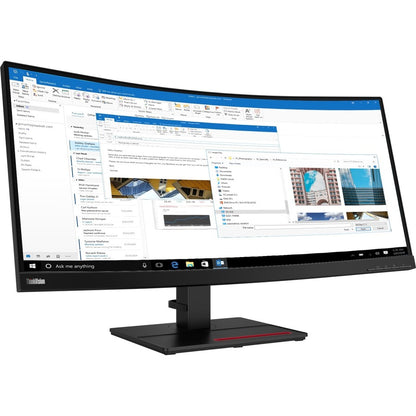Lenovo ThinkVision T34w-20 34" WQHD Curved Screen WLED LCD Monitor - 21:9 - Raven Black 61F3GAR1US