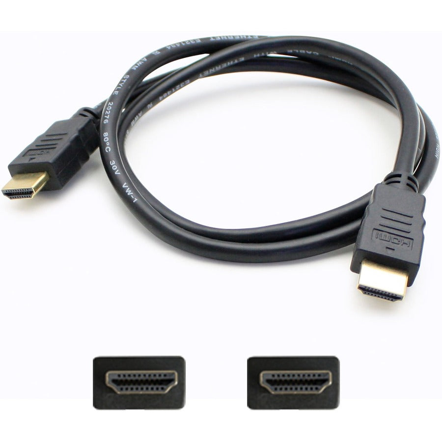 Lot de 5 câbles HDMI mâle vers mâle noirs compatibles Lenovo 0B47070 de 1,82 m (6,00 pi) 0B47070-AO-5PK