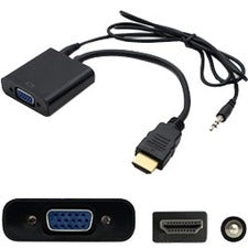 Convertisseur AddOn HDMI vers VGA avec audio Blanc - M/F HDMI2VGAA