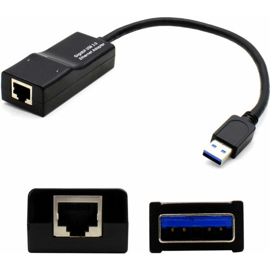 Adaptateur USB 3.0 (A) mâle vers RJ-45 femelle noir compatible Lenovo 4X90E51405 4X90E51405-AO