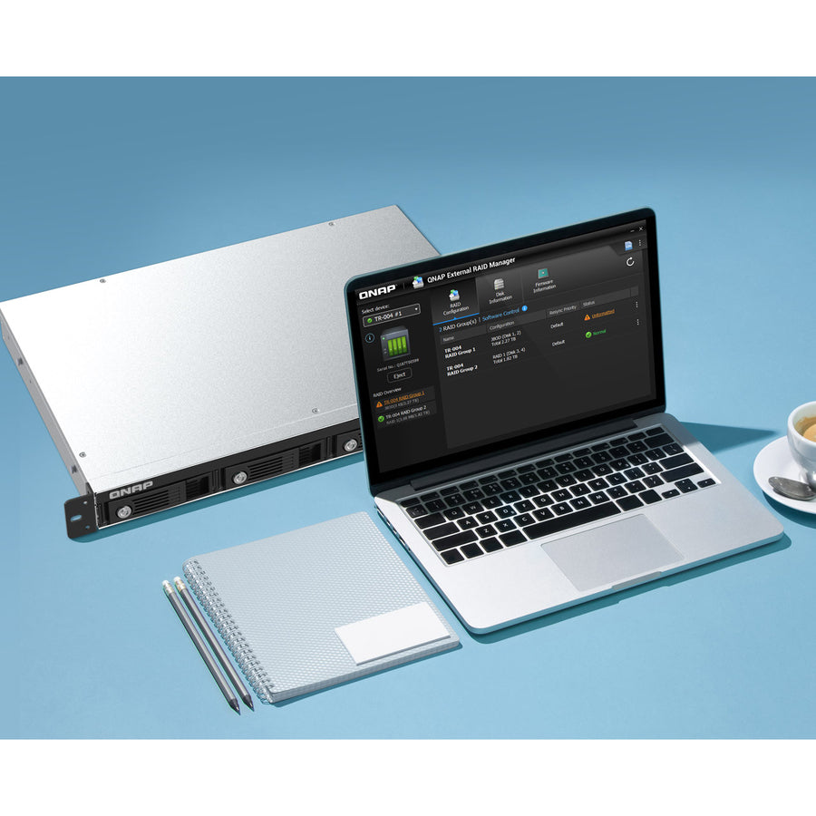 Boîtier d'extension RAID USB 3.0 à 4 baies pour montage en rack QNAP TR-004U TR-004U-US