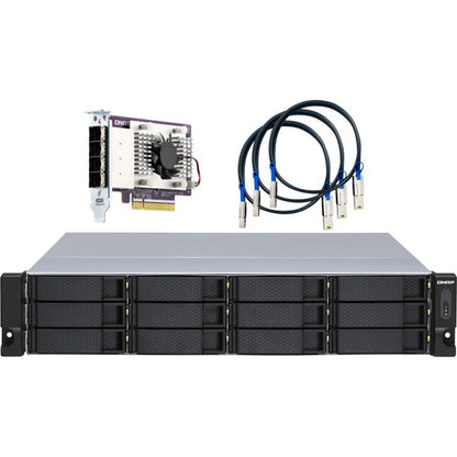 Boîtier de disque dur SATA/600 QNAP TL-R1200S-RP - Interface hôte mini-SAS - Montable en rack 2U TL-R1200S-RP-US