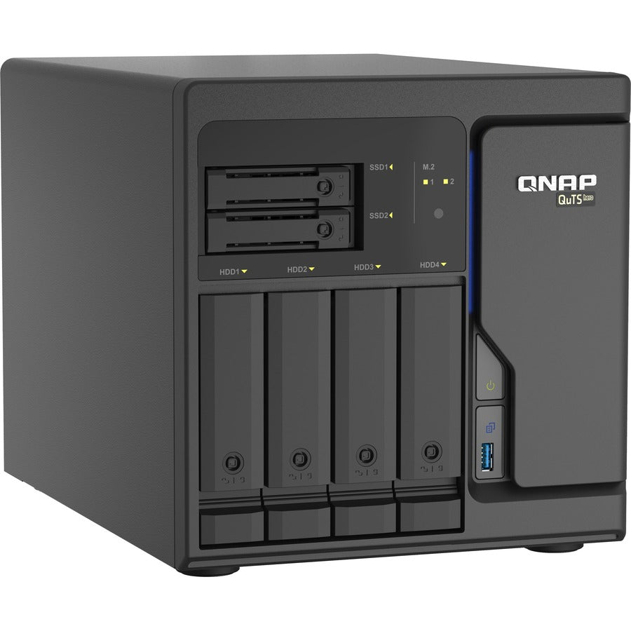 NAS de bureau QuTS Hero Intel Xeon D économique de QNAP avec quatre ports 2,5 GbE TS-H686-D1602-8G-US