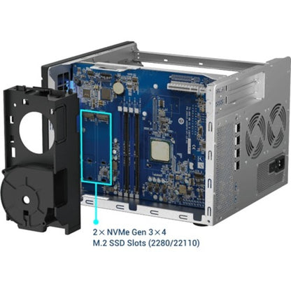 NAS de bureau QuTS Hero Intel Xeon D économique de QNAP avec quatre ports 2,5 GbE TS-H686-D1602-8G-US