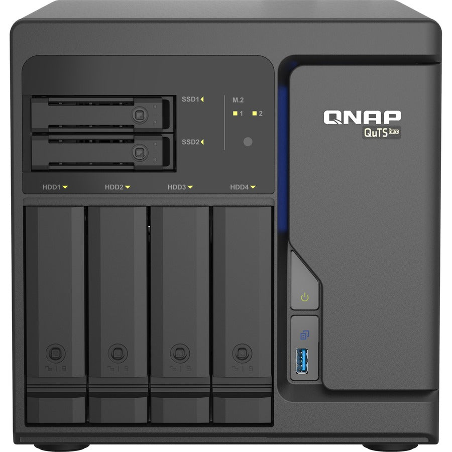 NAS de bureau QuTS Hero Intel Xeon D économique de QNAP avec quatre ports 2,5 GbE TS-H686-D1602-8G-US