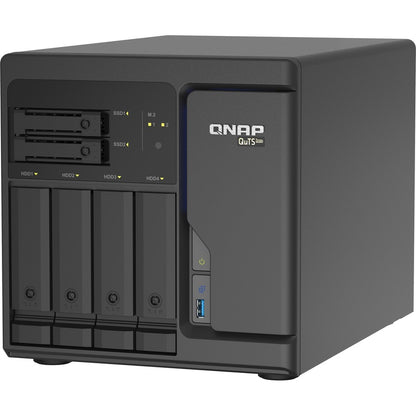 NAS de bureau QuTS Hero Intel Xeon D économique de QNAP avec quatre ports 2,5 GbE TS-H686-D1602-8G-US