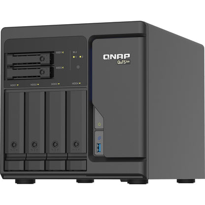 NAS de bureau QuTS Hero Intel Xeon D économique de QNAP avec quatre ports 2,5 GbE TS-H686-D1602-8G-US
