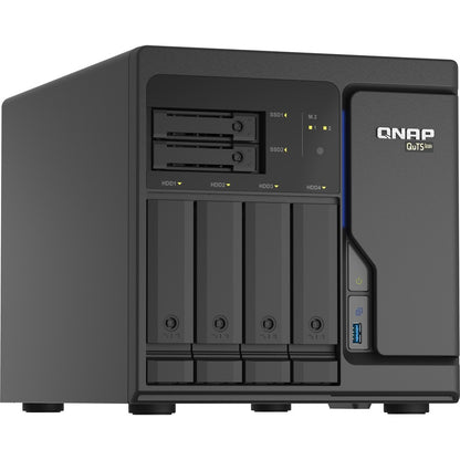 NAS de bureau QuTS Hero Intel Xeon D économique de QNAP avec quatre ports 2,5 GbE TS-H686-D1602-8G-US