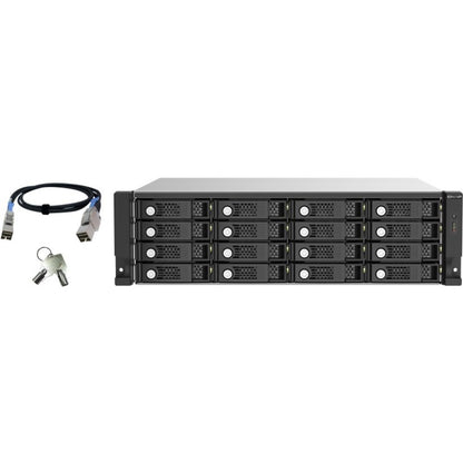 QNAP TL-R1620SEP-RP Drive Enclosure SATA/600 - Mini-SAS HD Host Interface - 3U Rack-mountable TL-R1620SEP-RP-US