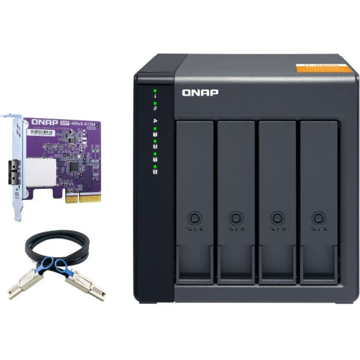Boîtier de disque dur SATA/600 QNAP TL-D400S - Tour d'interface hôte mini-SAS TL-D400S-US