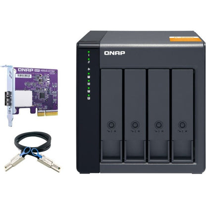 Boîtier de disque dur SATA/600 QNAP TL-D400S - Tour d'interface hôte mini-SAS TL-D400S-US
