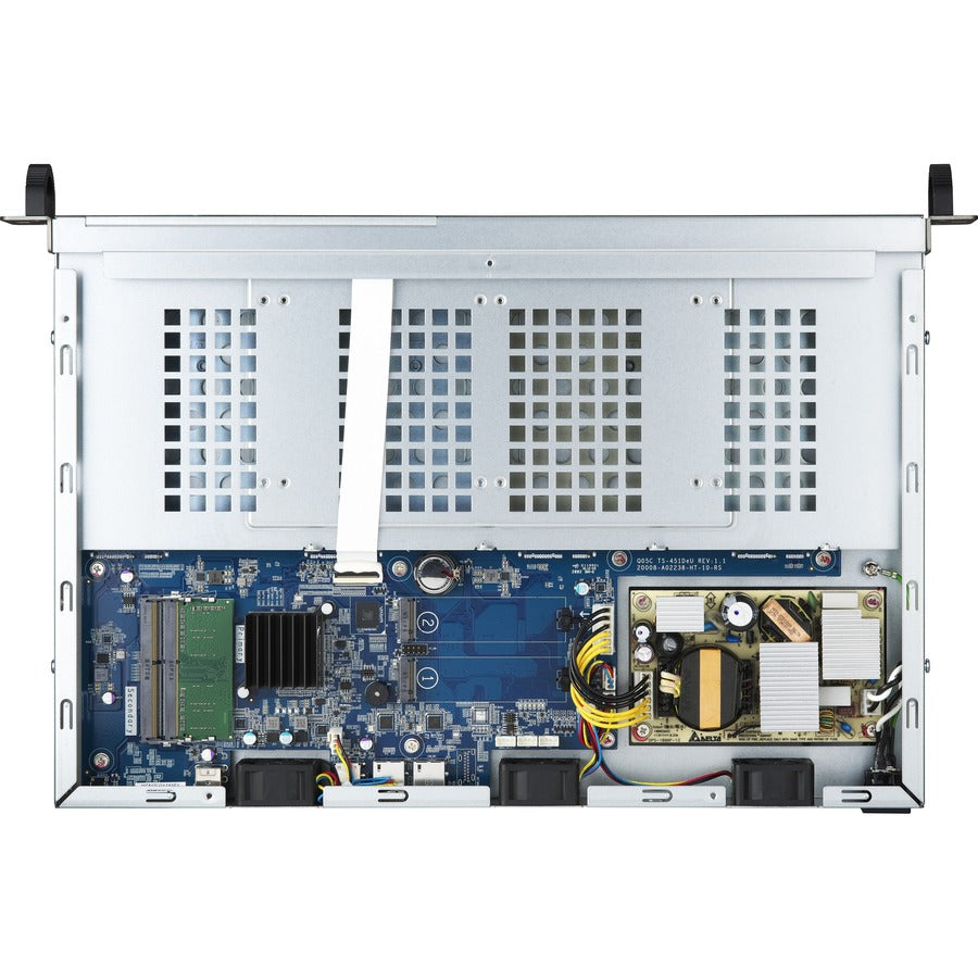 NAS QNAP à 4 baies 2,5 GbE à montage en rack de faible profondeur avec emplacements SSD M.2 SATA TS-451DEU-2G-US