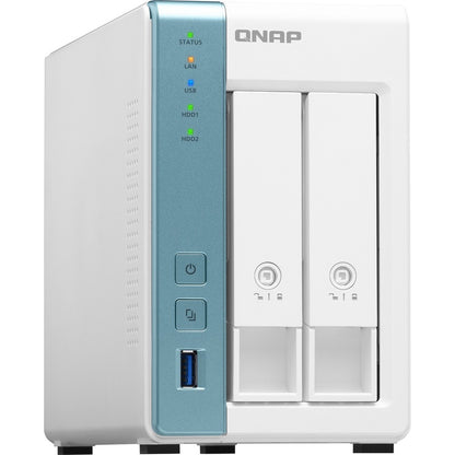 NAS QNAP Quad-core 1,7 GHz avec 2,5 GbE et applications riches en fonctionnalités pour la maison et le bureau TS-231P3-2G-US