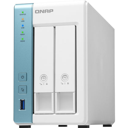 NAS QNAP Quad-core 1,7 GHz avec 2,5 GbE et applications riches en fonctionnalités pour la maison et le bureau TS-231P3-2G-US