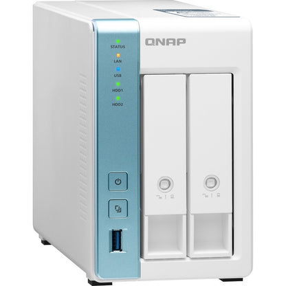 NAS QNAP Quad-core 1,7 GHz avec 2,5 GbE et applications riches en fonctionnalités pour la maison et le bureau TS-231P3-2G-US