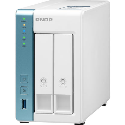 NAS QNAP Quad-core 1,7 GHz avec 2,5 GbE et applications riches en fonctionnalités pour la maison et le bureau TS-231P3-2G-US