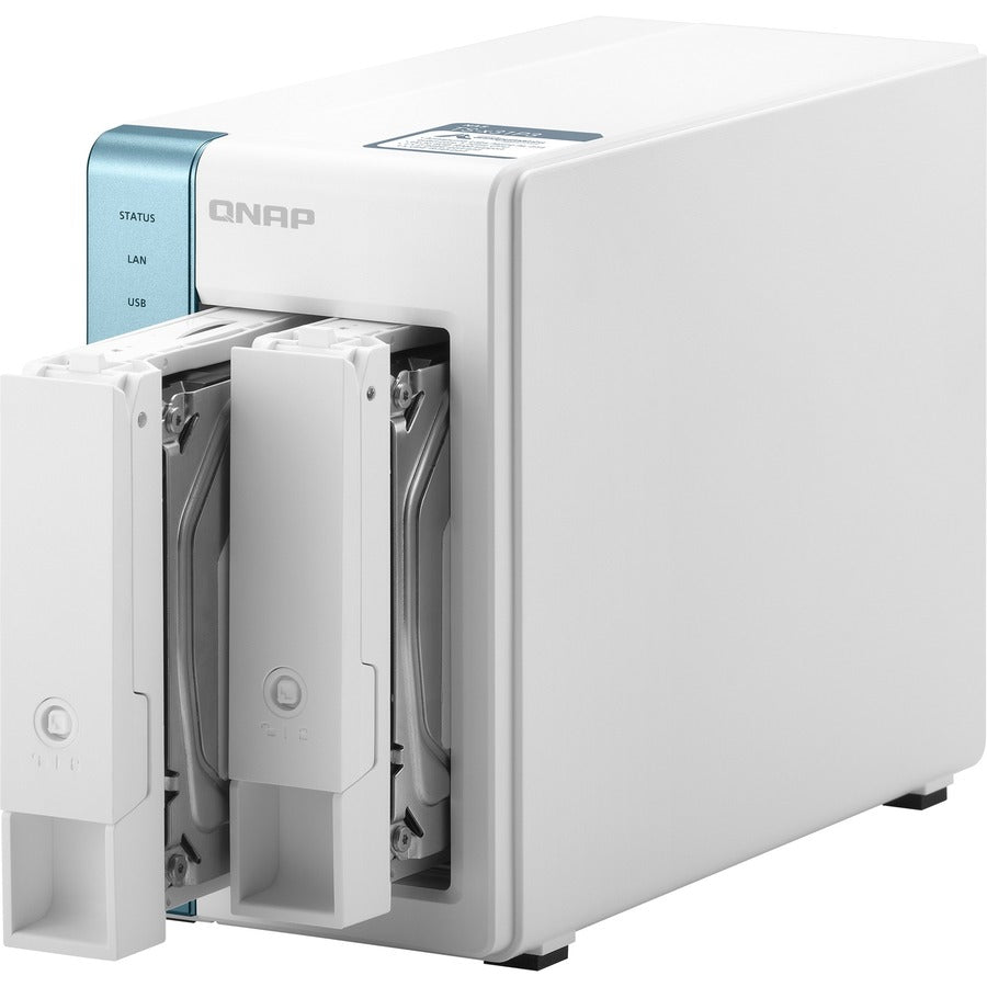 NAS QNAP Quad-core 1,7 GHz avec 2,5 GbE et applications riches en fonctionnalités pour la maison et le bureau TS-231P3-2G-US
