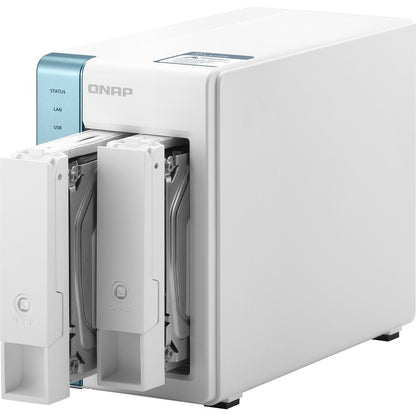 NAS QNAP Quad-core 1,7 GHz avec 2,5 GbE et applications riches en fonctionnalités pour la maison et le bureau TS-231P3-2G-US