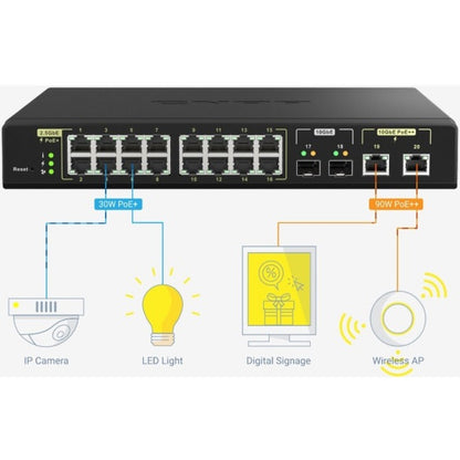 Commutateur Ethernet QNAP QSW-M2116P-2T2S QSW-M2116P-2T2S-US