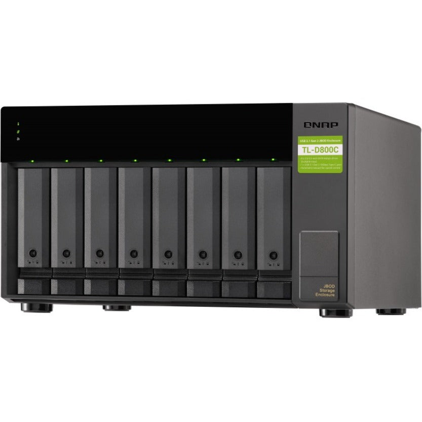 QNAP TL-D800C Drive Enclosure SATA/600 - USB 3.2 (Gen 2) Type C Host Interface Tower TL-D800C-US