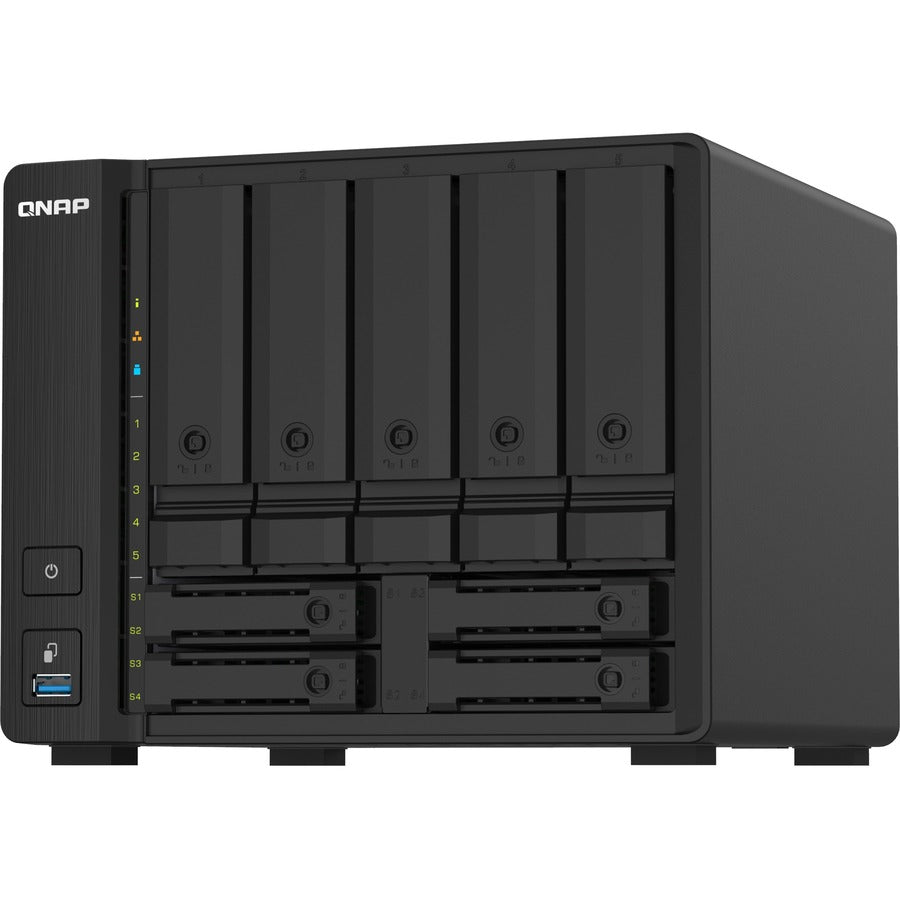 NAS compact QNAP à 9 baies avec 10 GbE SFP+ et 2,5 GbE pour des applications de fichiers plus fluides TS-932PX-4G-US