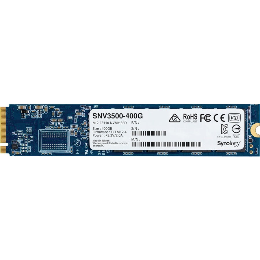 Disque SSD Synology SNV3000 SNV3500-400G 400 Go - M.2 22110 interne - PCI Express NVMe (PCI Express NVMe 3.0 x4) SNV3500-400G
