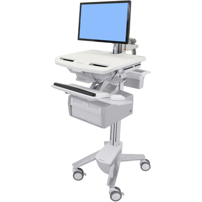 Chariot Ergotron StyleView avec bras LCD, 2 tiroirs hauts (2x1) SV43-12C0-0