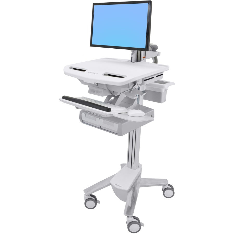 Chariot Ergotron StyleView avec bras LCD, 2 tiroirs (2x1) SV43-12A0-0