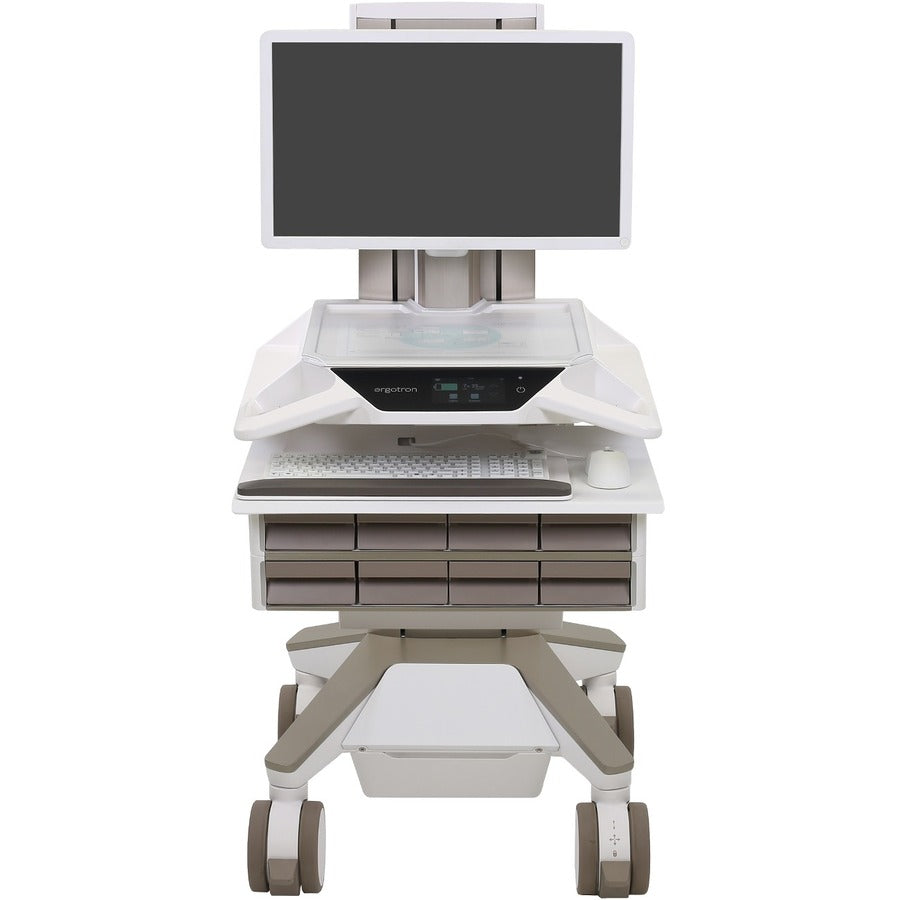 Ergotron CareFit Pro Electric Lift Cart, LiFe Powered, 8 Drawers (4x2), US/CA/MX C52-2281-1