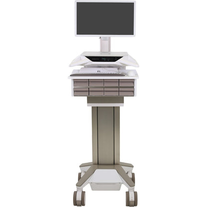 Ergotron CareFit Pro Electric Lift Cart, LiFe Powered, 8 Drawers (4x2), US/CA/MX C52-2281-1