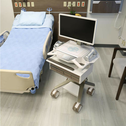 Ergotron CareFit Pro Electric Lift Cart, LiFe Powered, 8 Drawers (4x2), US/CA/MX C52-2281-1