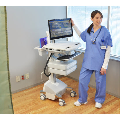 Chariot Ergotron StyleView avec bras LCD, alimentation LiFe, 2 tiroirs SV44-1222-1