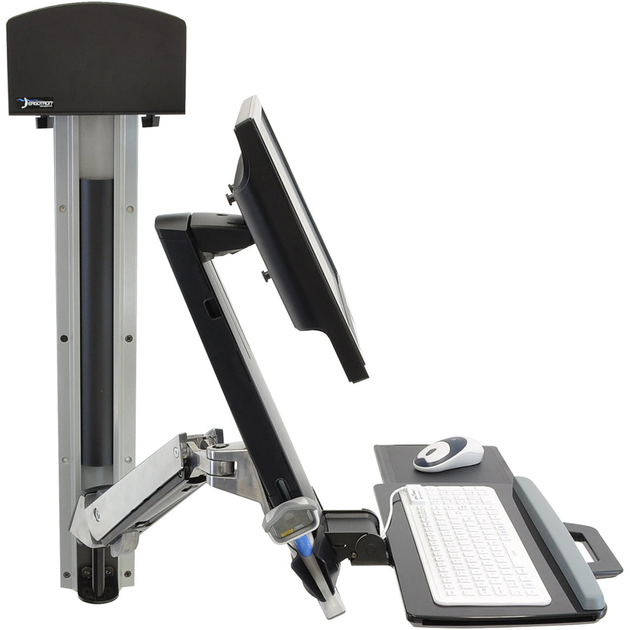 Support multi-composants Ergotron StyleView 45-273-026 pour écran plat, clavier, processeur - Aluminium poli 45-273-026