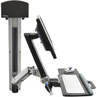 Support multi-composants Ergotron StyleView 45-273-026 pour écran plat, clavier, processeur - Aluminium poli 45-273-026