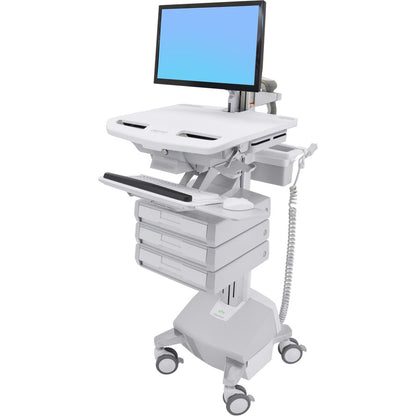 Chariot Ergotron StyleView avec bras LCD, alimentation LiFe, 3 tiroirs (1x3) SV44-1232-1