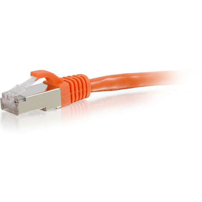 Câble de raccordement réseau blindé anti-accroc Cat6 de 2 pieds C2G (STP) - Orange 00877