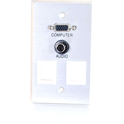 C2G Classic 1 Gang 4 Socket Keystone Faceplate 40544