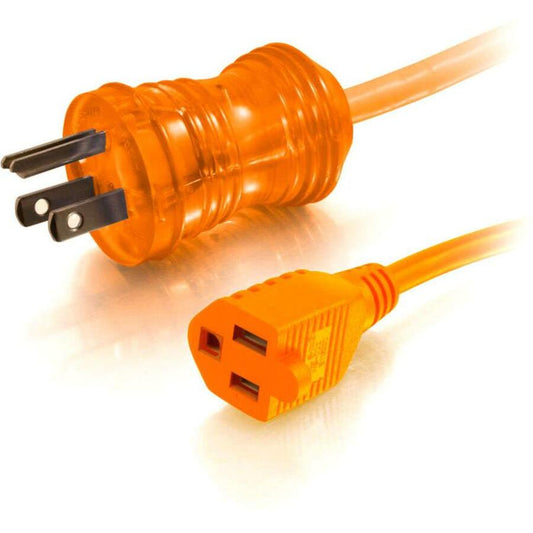Rallonge d'alimentation de qualité hospitalière C2G 75 pi 16 AWG (NEMA 5-15P à NEMA 5-15R) - Orange 48062