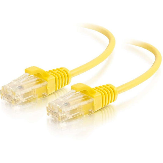 Câble de raccordement réseau Ethernet fin C2G Cat6 7 pieds non blindé (UTP) - Jaune 01173