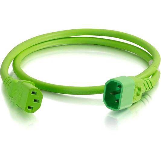 Cordon d'alimentation C2G 1,5 m 18 AWG (IEC320C14 à IEC320C13) - Vert 17501