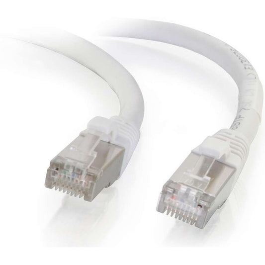 Câble de raccordement réseau blindé anti-accroc Cat6 de 9 pieds C2G (STP) - Blanc 00922