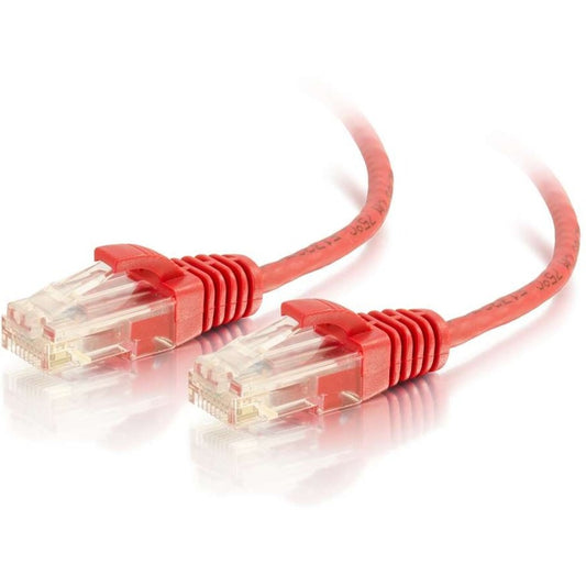 Câble Ethernet Cat6 C2G 3 pieds - Mince - Sans accroc non blindé (UTP) - Rouge 01166