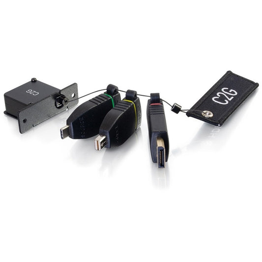 Adaptateur de table rétractable C2G 4K HDMI Ring - Code couleur mDP, DP, USB C 29880