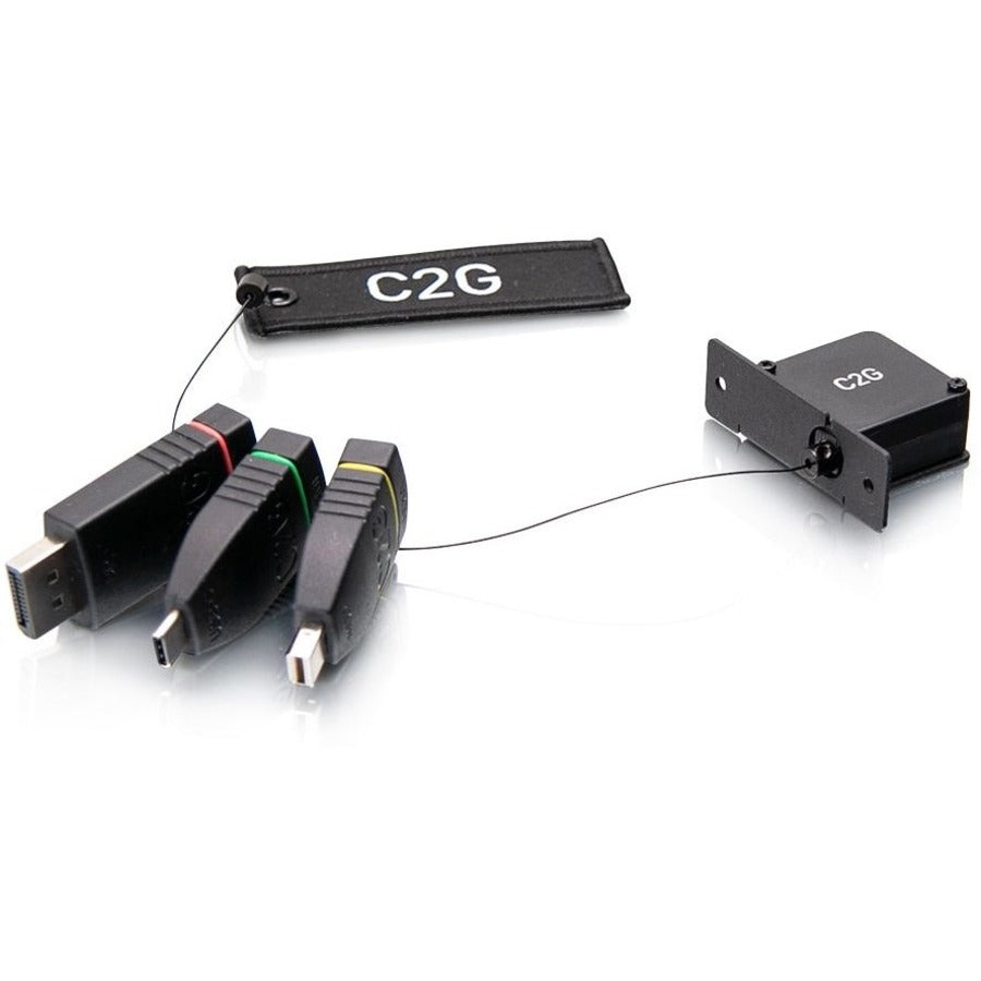 Adaptateur de table rétractable C2G 4K HDMI Ring - Code couleur mDP, DP, USB C 29880
