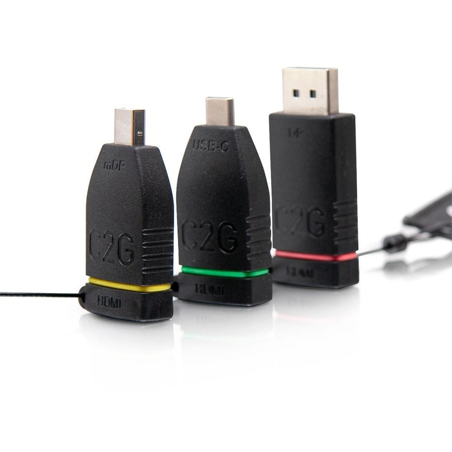 Adaptateur de table rétractable C2G 4K HDMI Ring - Code couleur mDP, DP, USB C 29880